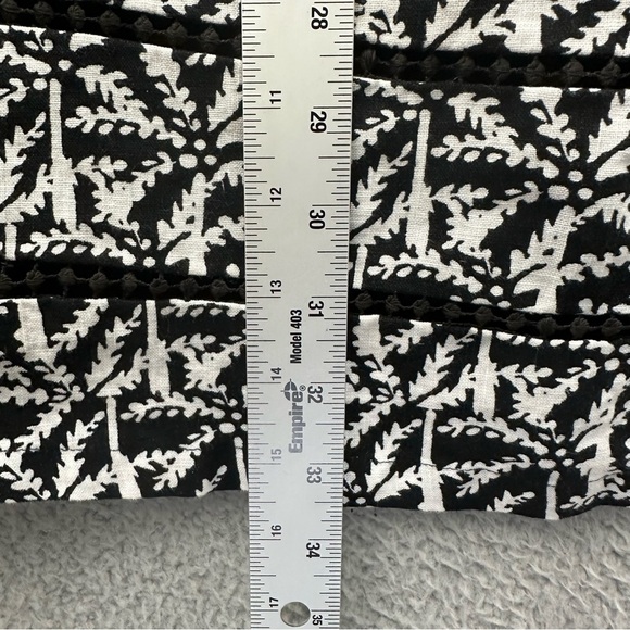 Vineyard Vines Allover Palm Cisco Swing Dress Black White 100% Linen Women's 00 - Picture 9 of 9